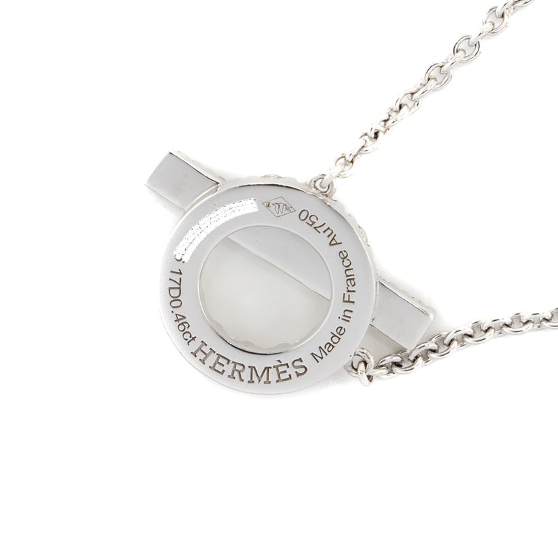 Hermes finesse necklace white gold, diamonds