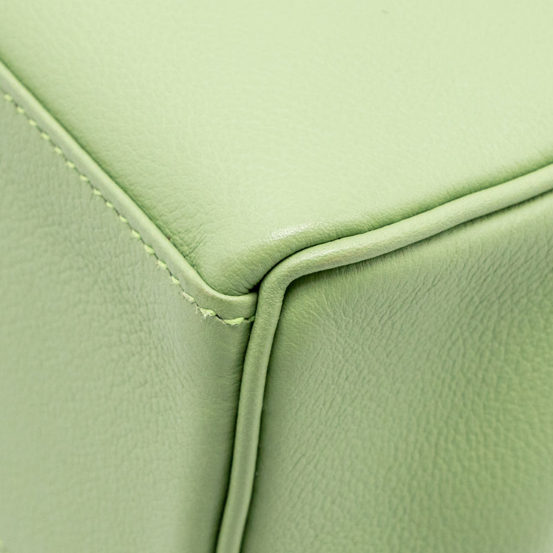 Hermes Kelly Ado backpack evercolor vert criquet / gris pearl SHW stamp Y