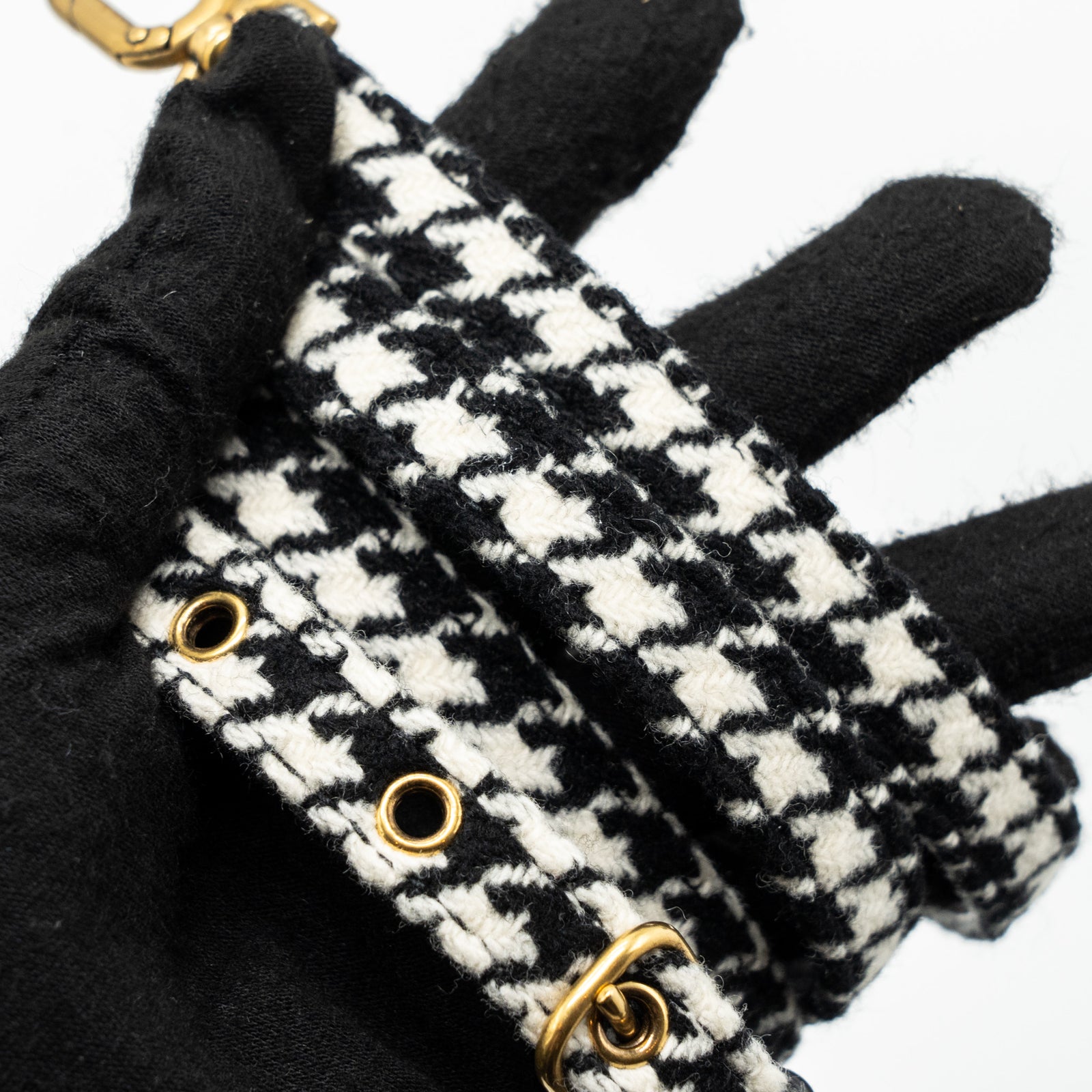 Balenciaga Hourglass S Wool Houndstooth Black/White GHW Balenciaga Hourglass S Wool Houndstooth Black/White GHW