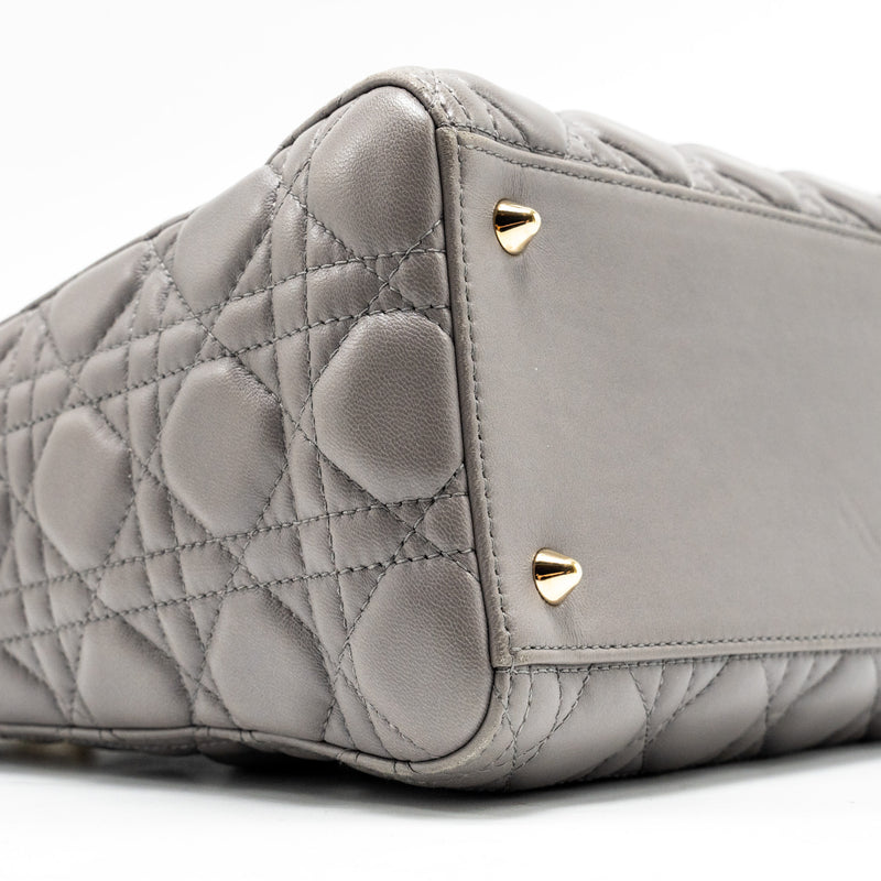 DIOR Medium Lady Dior Lambskin Grey LGHW