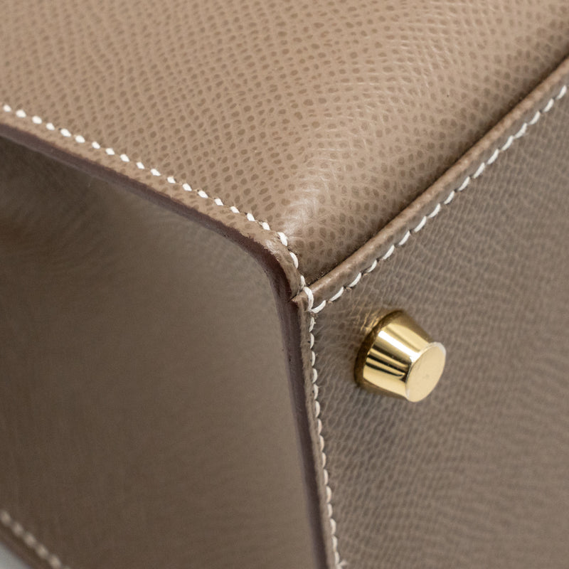 Hermes Kelly 28 Epsom Etoupe GHW stamp Z