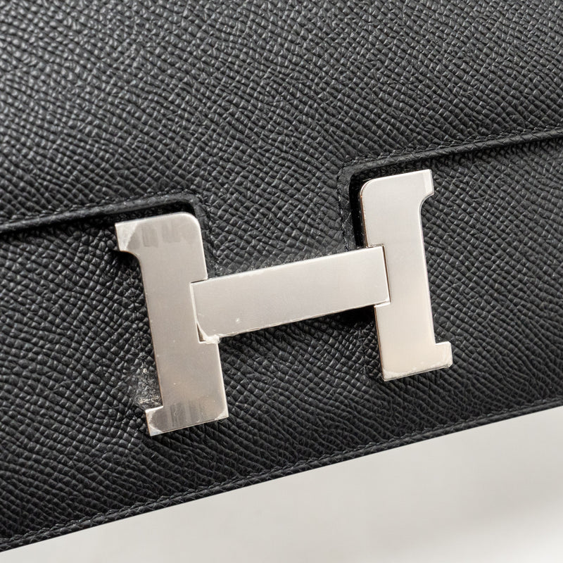 Hermes Constance Elan Epsom Black SHW Stamp K