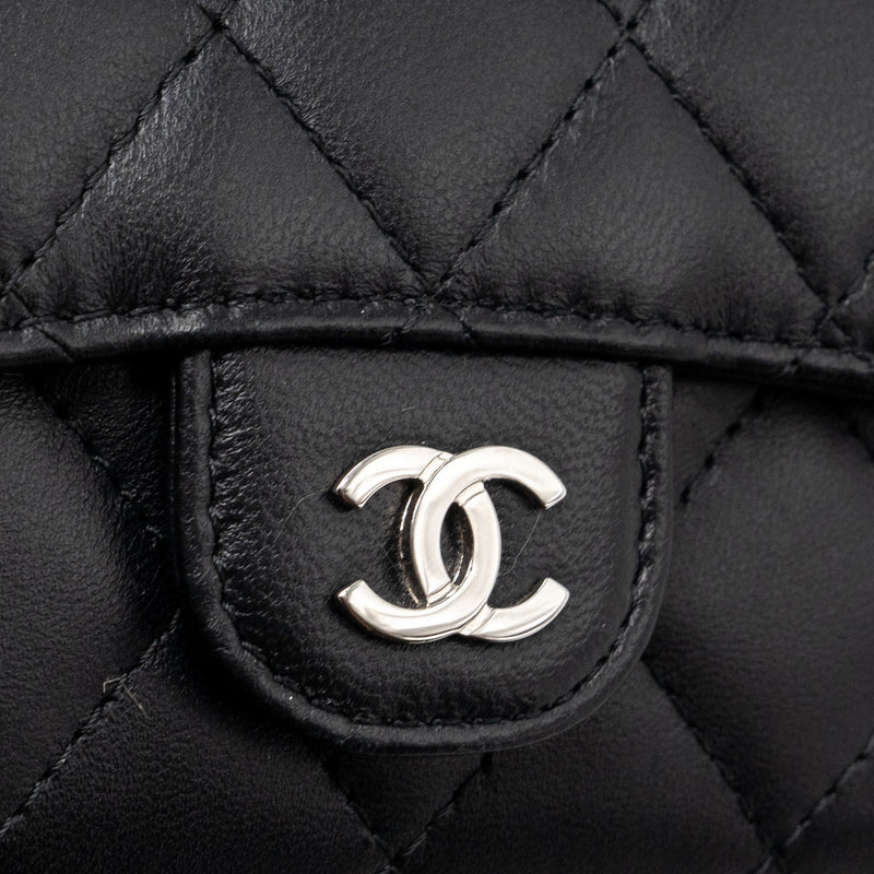 Chanel Classic flap card holder lambskin Black SHW