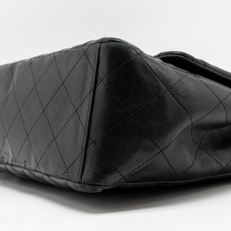 Chanel maxi classic single flap bag lambskin black SHW