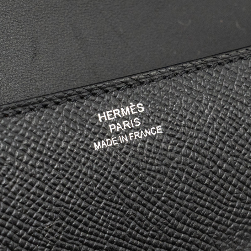 Hermes Constance Elan Epsom Black SHW Stamp K