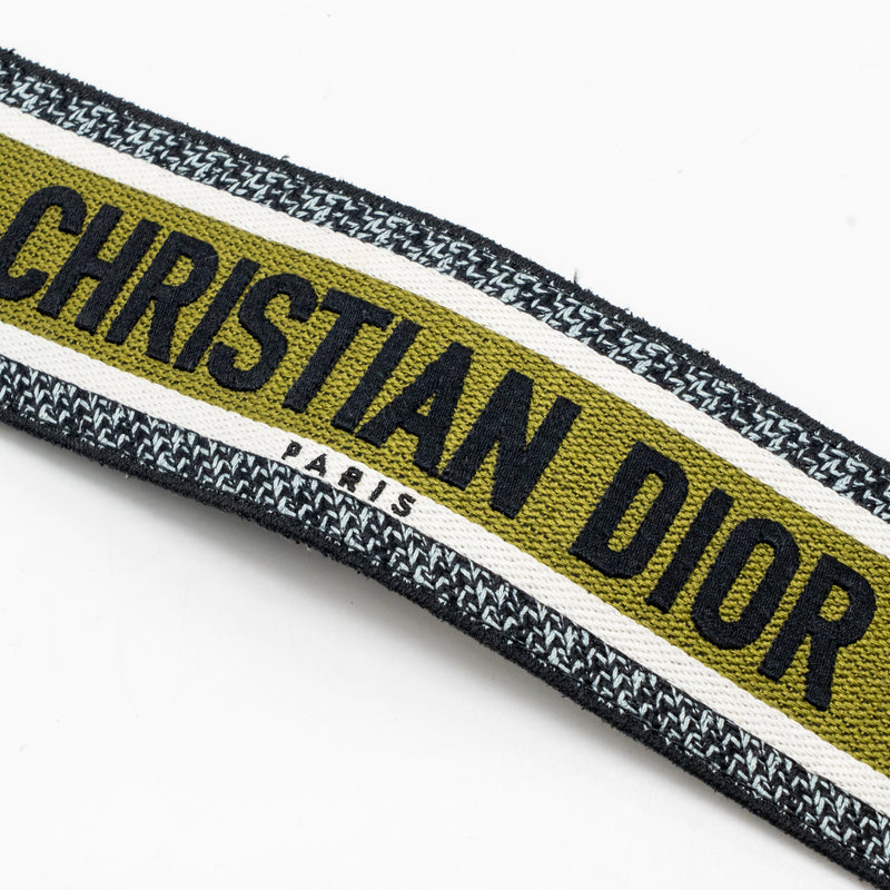 Dior Shoulder Strap Canvas Embroidered/Leather Green/Black/Multicolour GHW