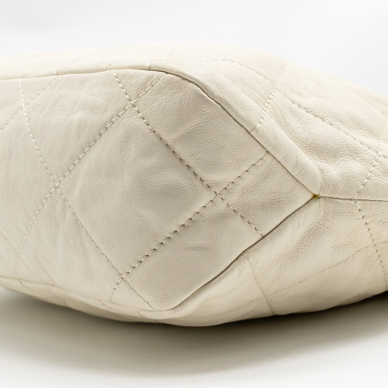 Chanel CC Daily Hobo Bag Calfskin White GHW (Microchip)