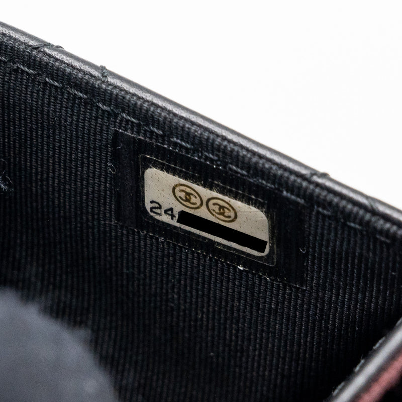 Chanel Classic flap card holder lambskin Black SHW