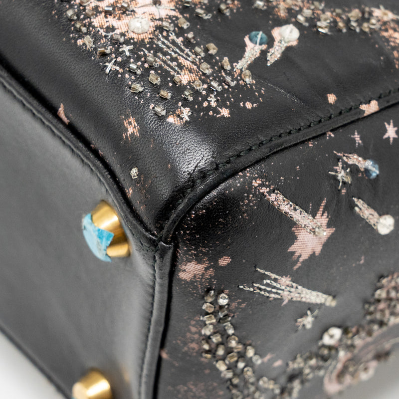 Dior Medium Lady Dior I Feel Blue Limited Edition Embellished Lambskin Multicolour GHW