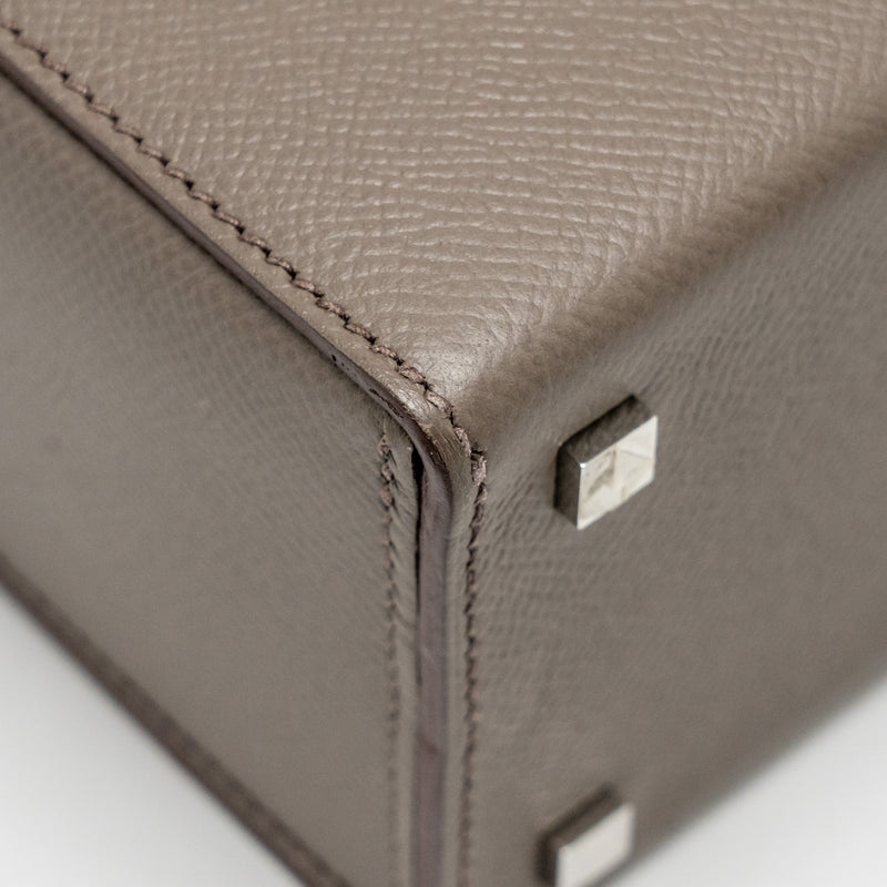 Hermes Cinhetic box bag epsom gris etain SHW stamp D