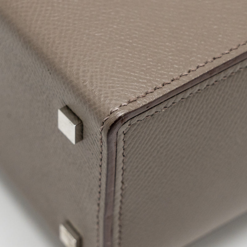 Hermes Cinhetic box bag epsom gris etain SHW stamp D