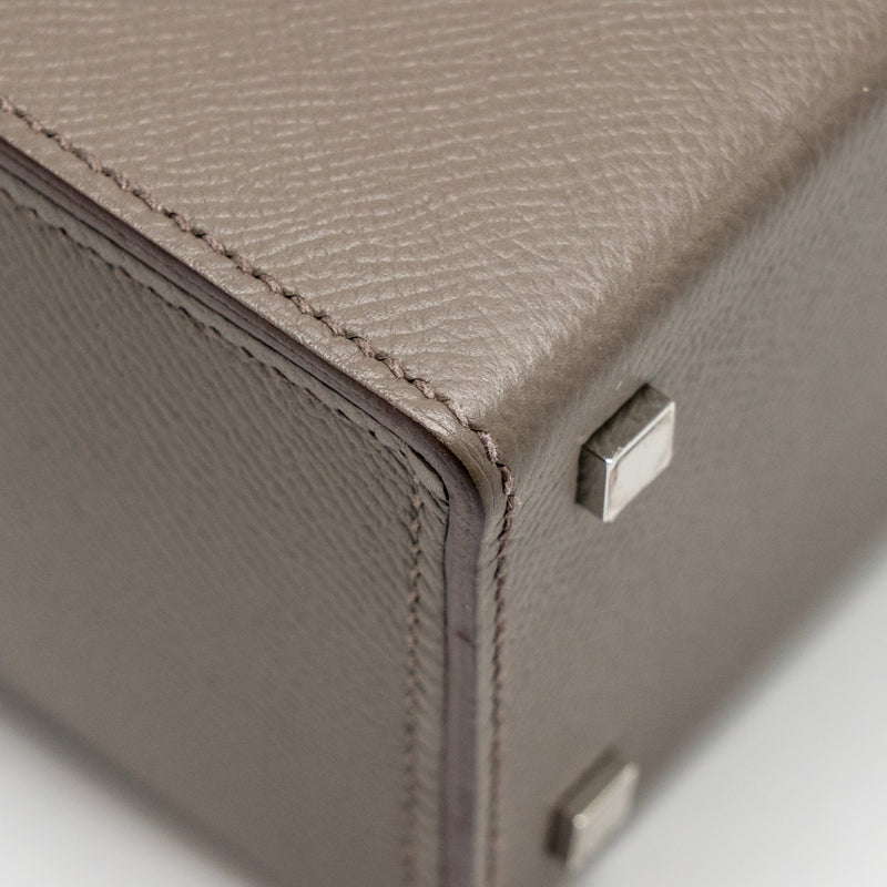 Hermes Cinhetic box bag epsom gris etain SHW stamp D
