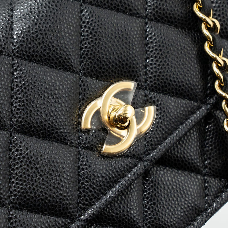 Chanel 23s Wallet On Chain with bag Charm Caviar Black GHW(Microchip)