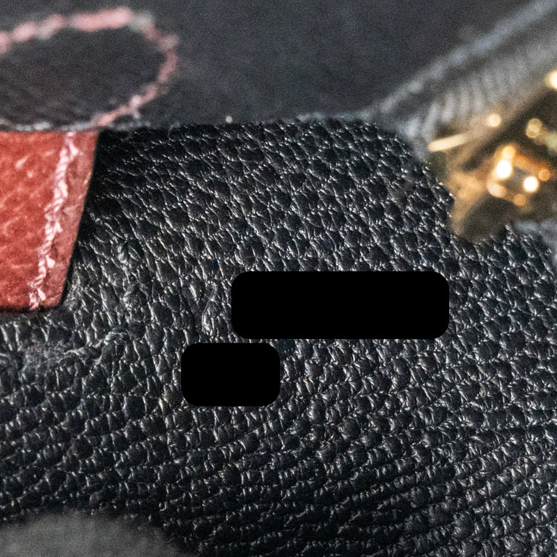 Hermes Kelly 25 Special Order Epsom Black/ Rouge H GHW Stamp Y