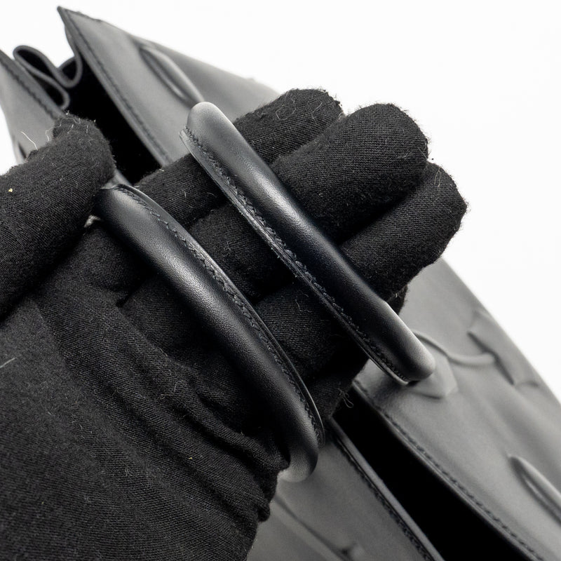 Hermes Birkin Shadow 25 Swift Black SHW Stamp Z