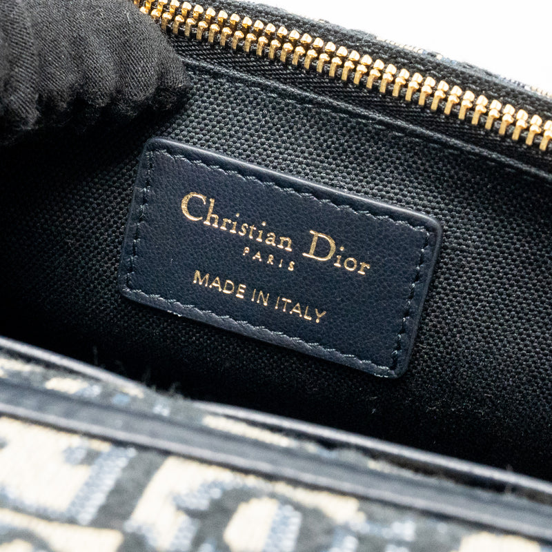Dior 2-in-1 30 Montaigne Pouch Dior Oblique Jacquard Blue GHW