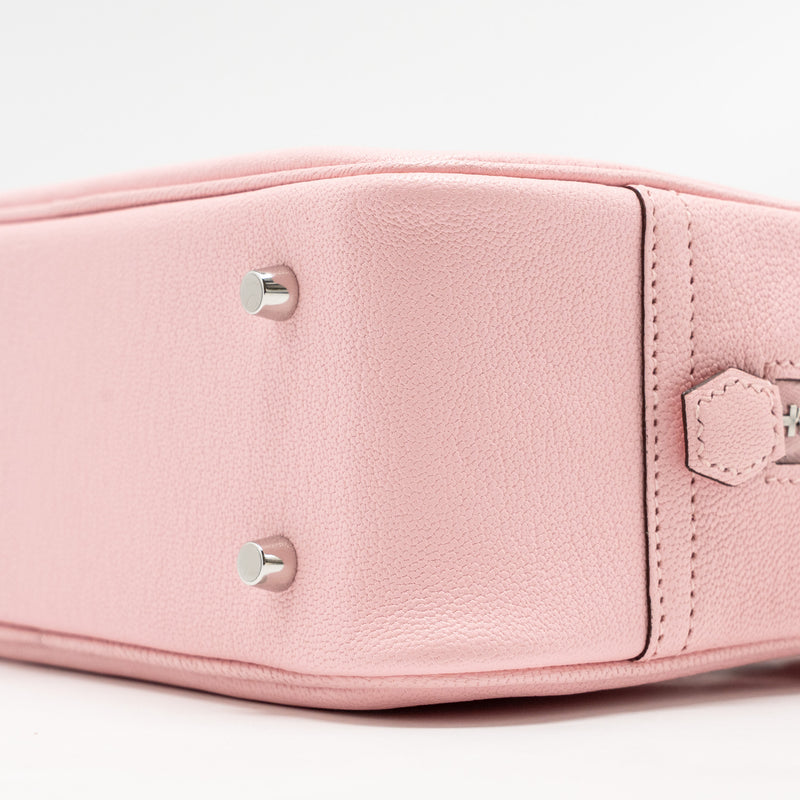 Hermes Mini Plume Chèvre Mysore 3Q Rose Sakura SHW Stamp K
