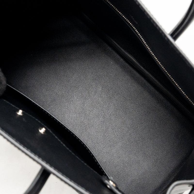 Hermes Birkin Shadow 25 Swift Black SHW Stamp Z