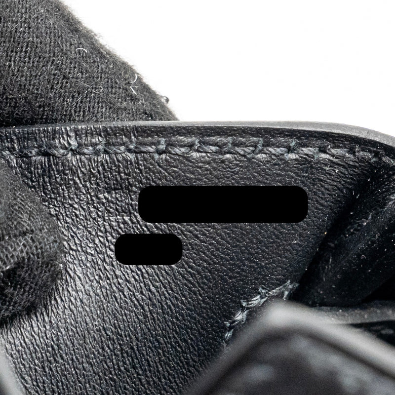 Hermes Birkin Shadow 25 Swift Black SHW Stamp Z