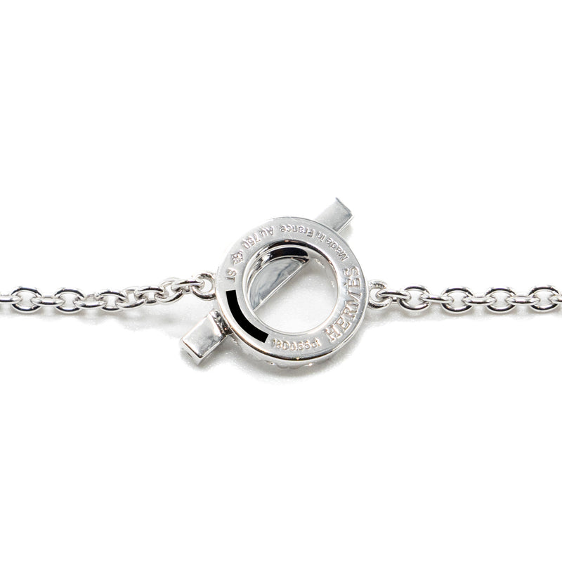 HERMES SIZE ST FINESSE BRACELET WHITE GOLD DIAMONDS