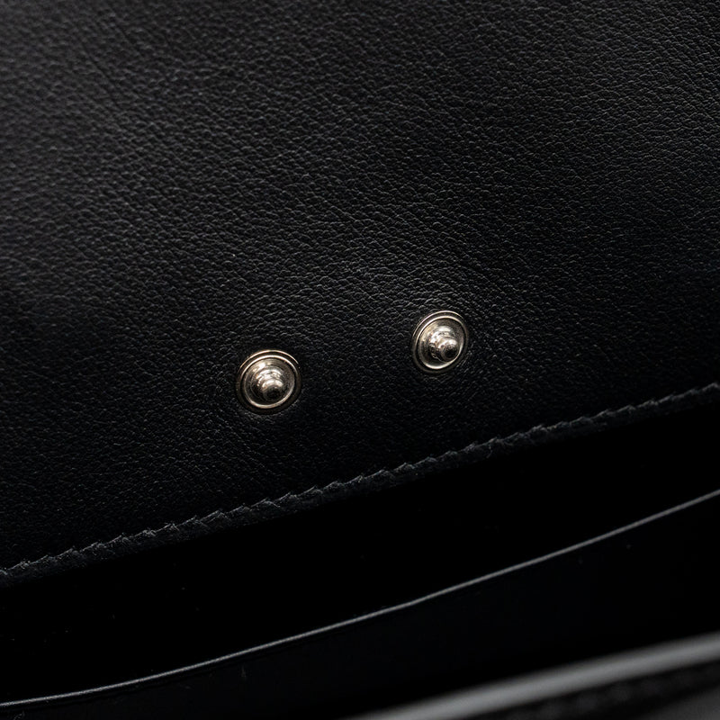 Hermes Birkin Shadow 25 Swift Black SHW Stamp Z