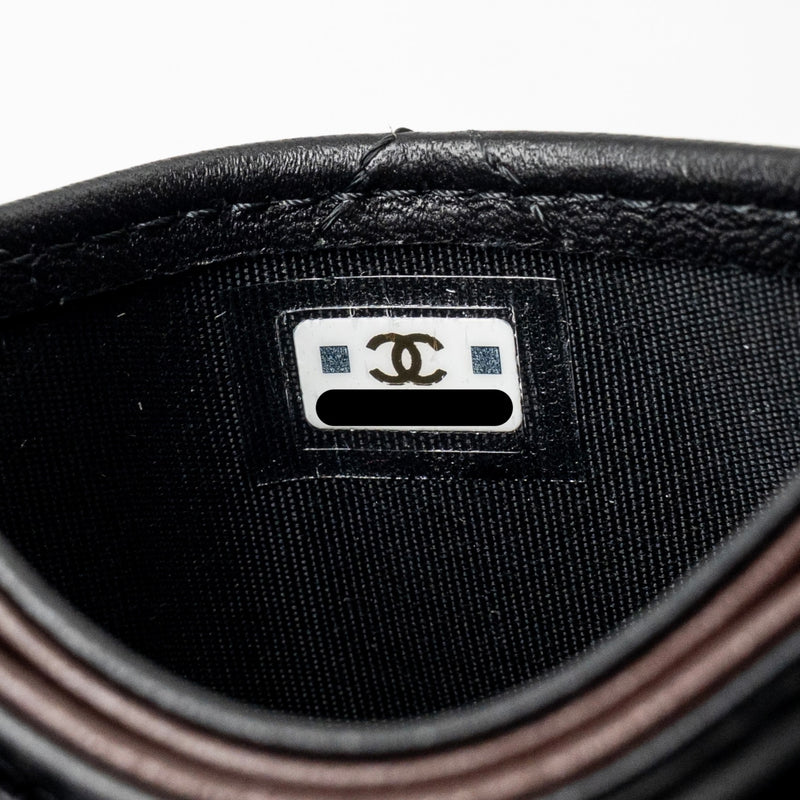 Chanel Classic CC Card Holder Lambskin Black LGHW (Microchip)