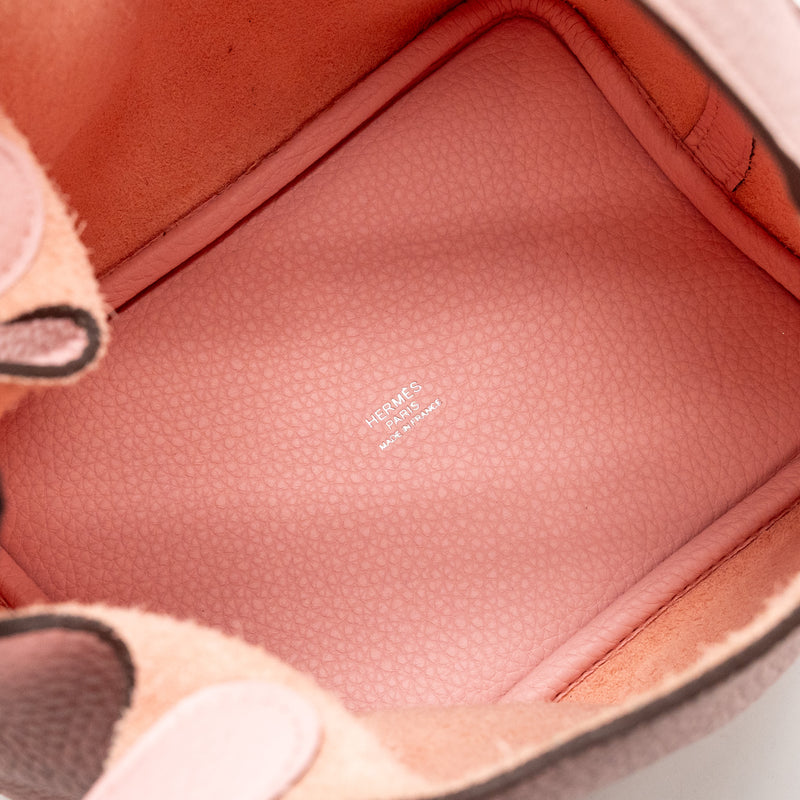 Hermes Picotin 18 Lock Bag Clemence 3Q Rose Sakura SHW Stamp U