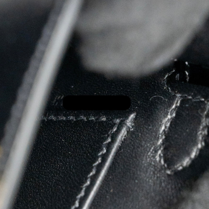 Hermes Mini Kelly II Box Black GHW Stamp W