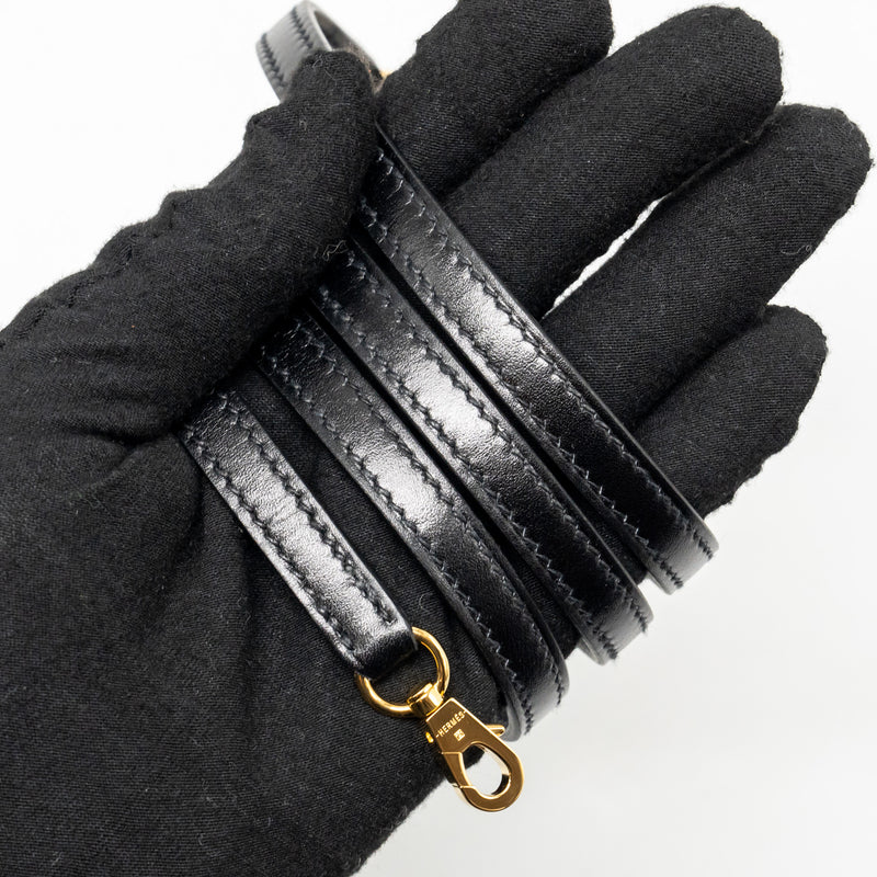 Hermes Mini Kelly II Box Black GHW Stamp W