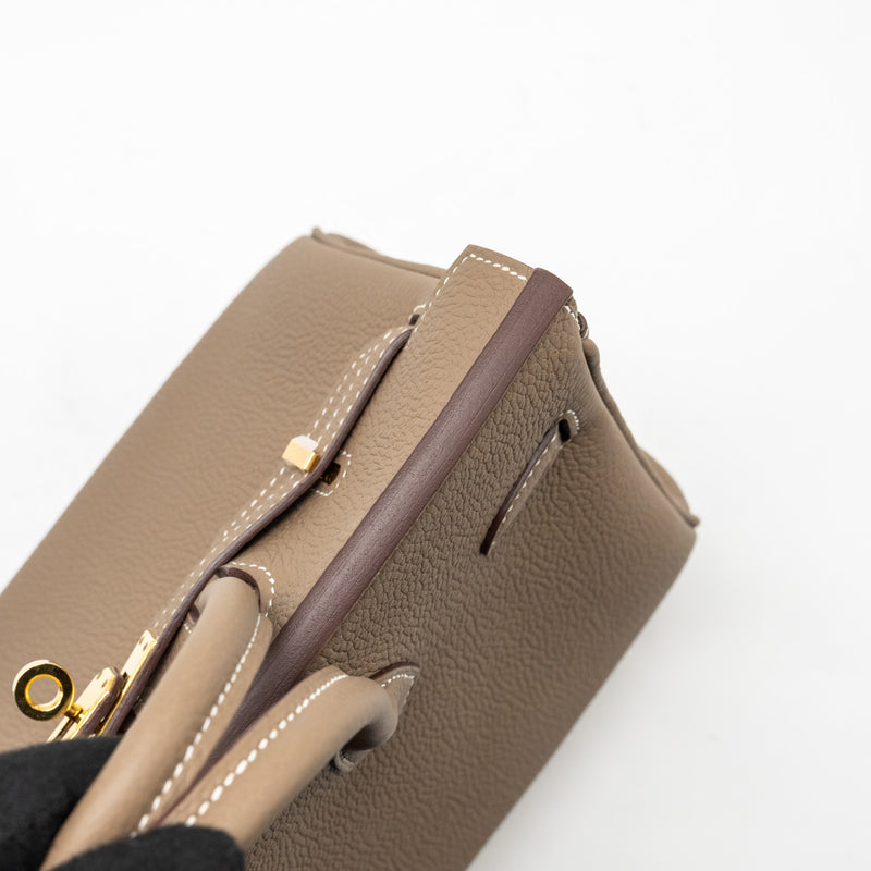 Hermes Birkin 25 togo etoupe GHW stamp B