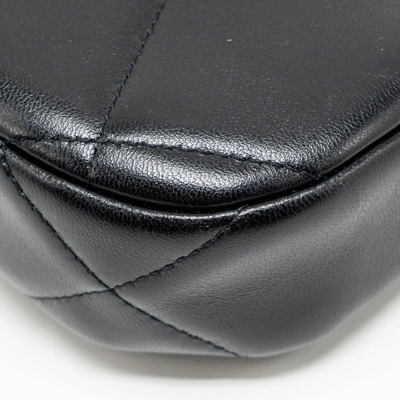 Chanel 19 crossbody hobo lambskin black multicolour hardware (microchip)