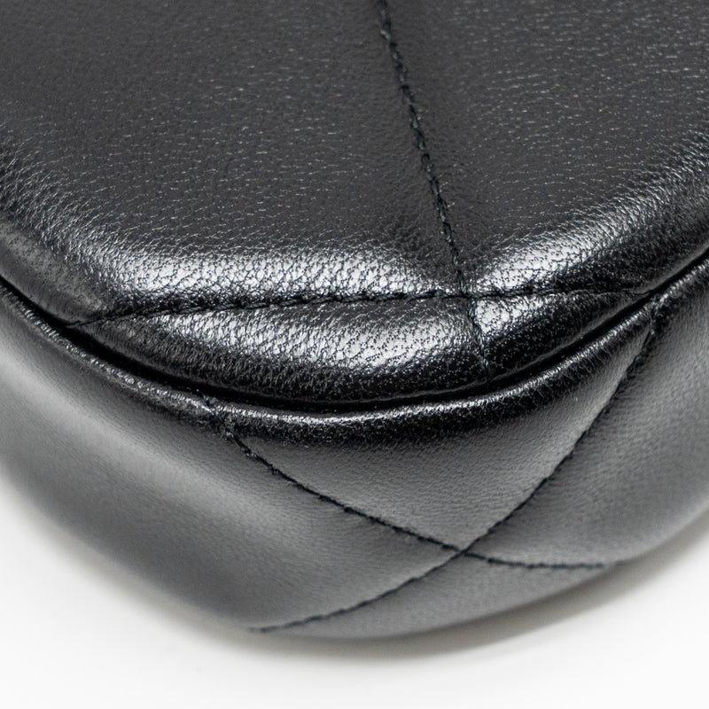 Chanel 19 crossbody hobo lambskin black multicolour hardware (microchip)