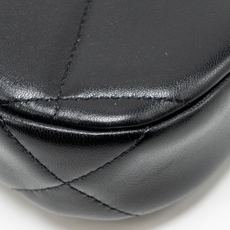 Chanel 19 crossbody hobo lambskin black multicolour hardware (microchip)