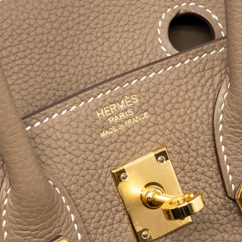 Hermes Birkin 25 togo etoupe GHW stamp B