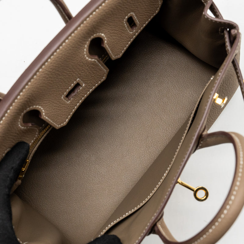 Hermes Birkin 25 togo etoupe GHW stamp B