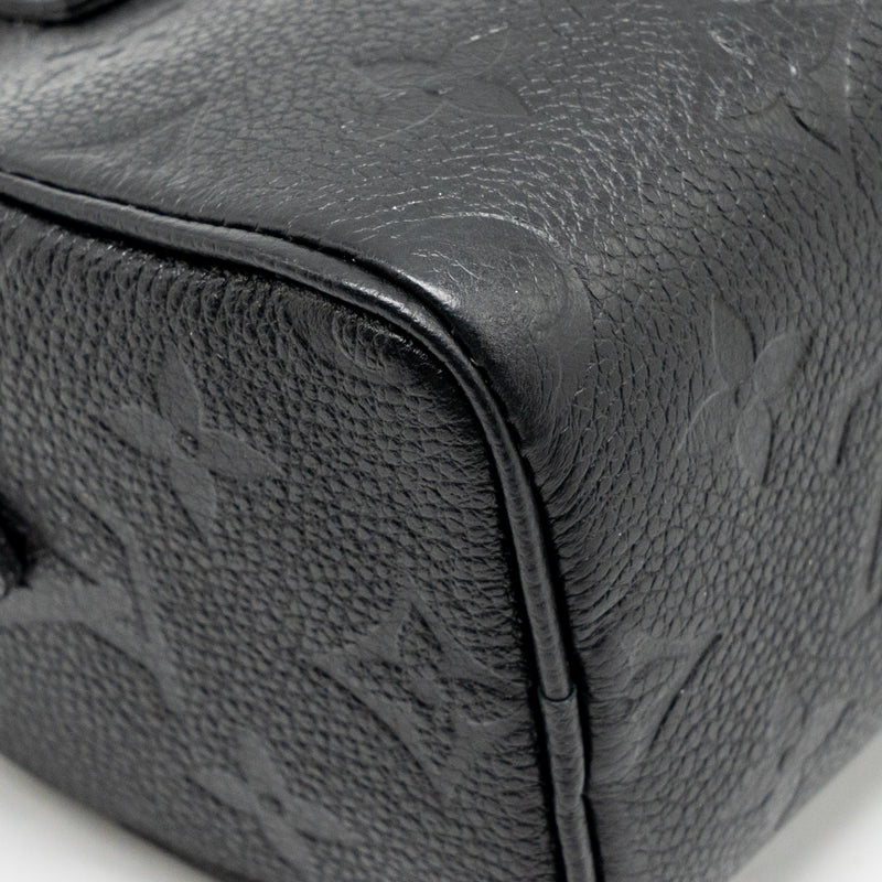 Louis Vuitton Nano Speedy Monogram Empreinte leather black GHW