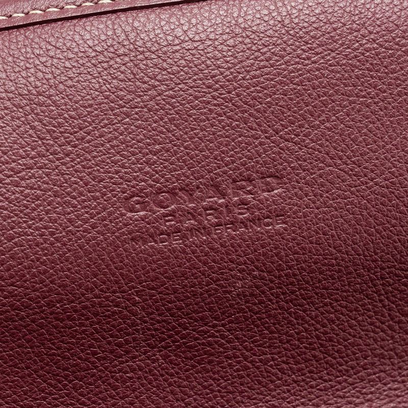 Goyard Saint Leger Backpack Goyardine Canvas Burgundy SHW