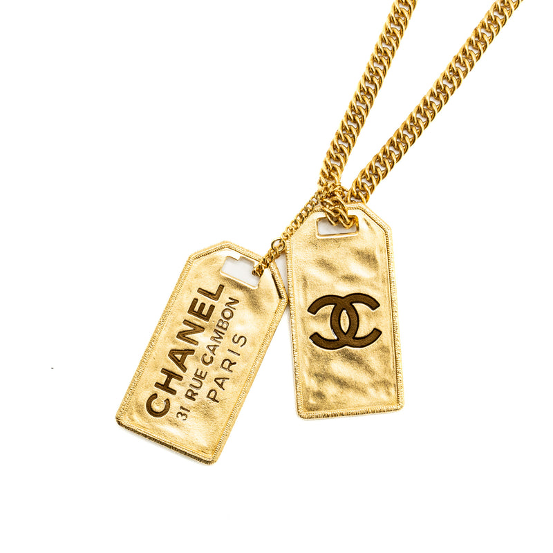 Chanel 31 Rue Cambon necklace gold tone