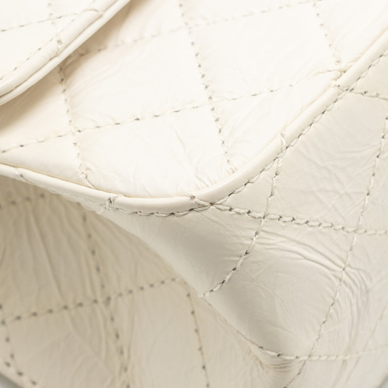 Chanel 2.55 226 Reissue Double Flap Bag Aged Calfskin White GHW