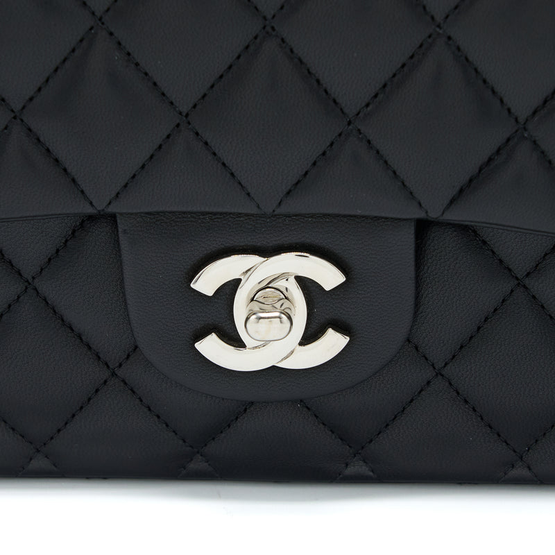 Chanel Medium Classic Double Flap Bag Lambskin Black SHW