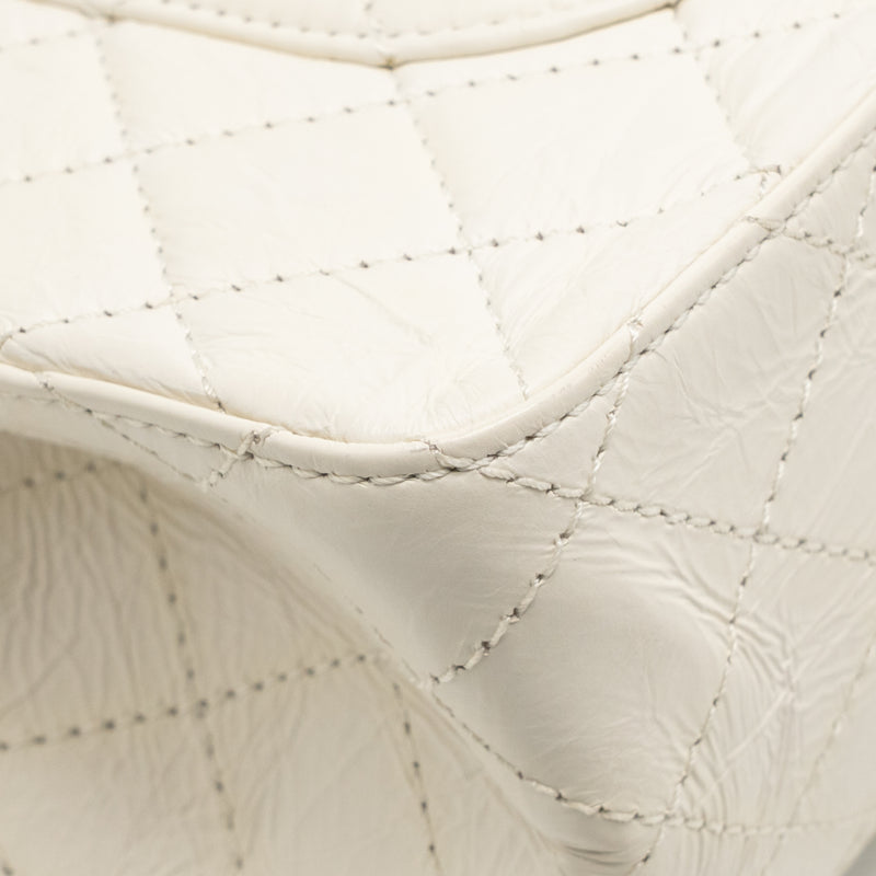 Chanel 2.55 226 Reissue Double Flap Bag Aged Calfskin White GHW