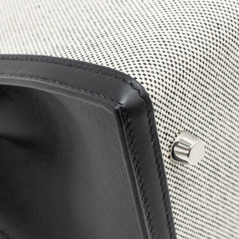 Hermes kelly 28 sellier toile H / swift ecru - black / black SHW stamp Z
