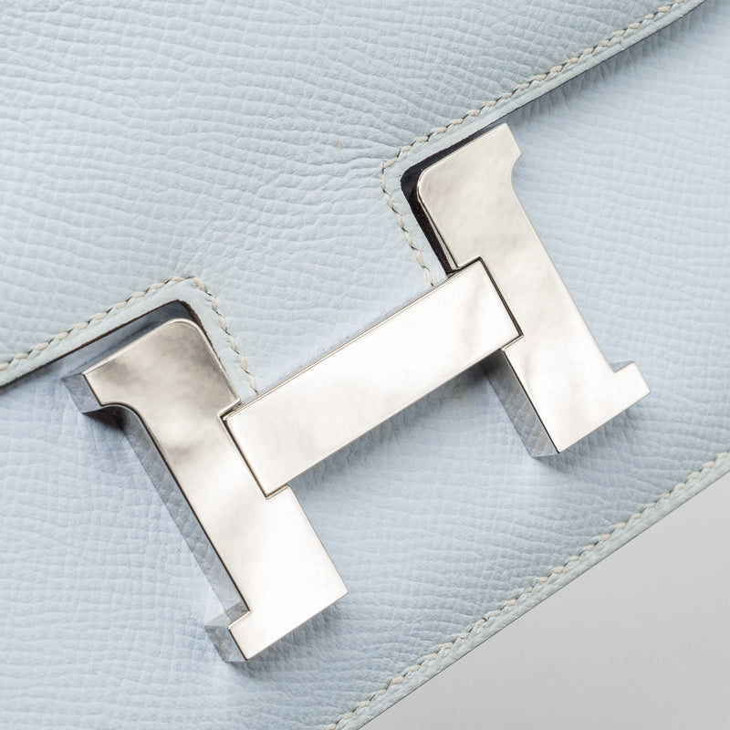 hermes mini constance epsom blue brume SHW stamp Y