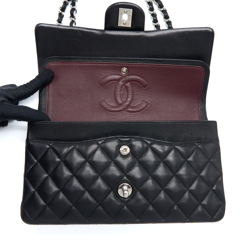 Chanel Medium Classic Double Flap Bag Lambskin Black SHW
