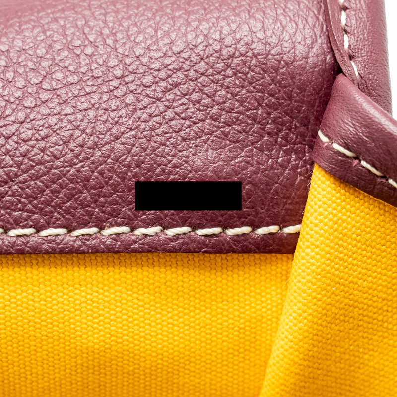 Goyard Saint Leger Backpack Goyardine Canvas Burgundy SHW