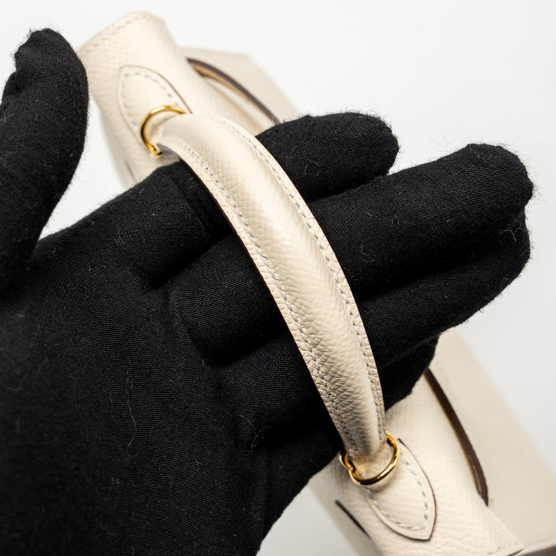 Hermes Mini Kelly II Epsom Nata GHW Stamp U