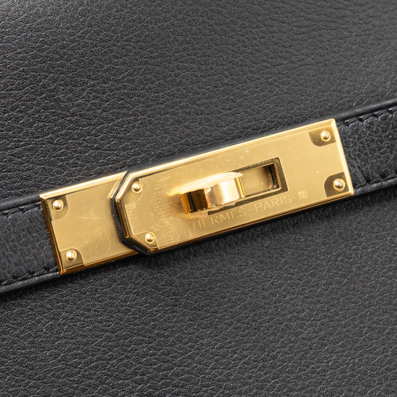 Hermes Mini Jypsiere Evergrain Black GHW Stamp B