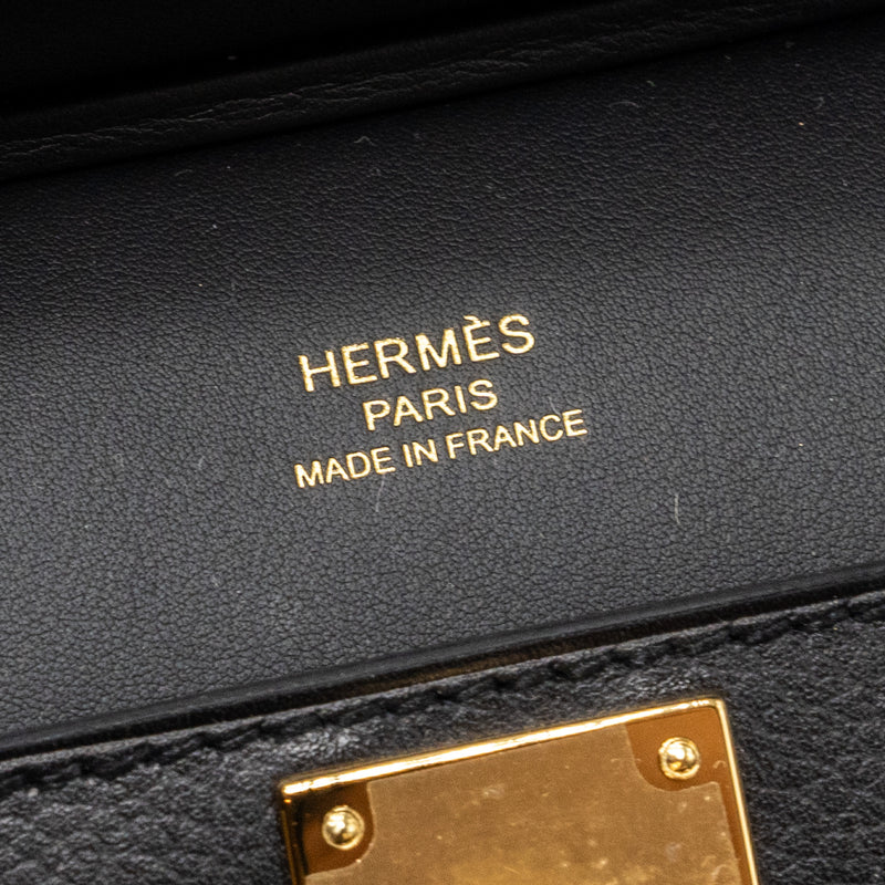 Hermes Mini Jypsiere Evergrain Black GHW Stamp B