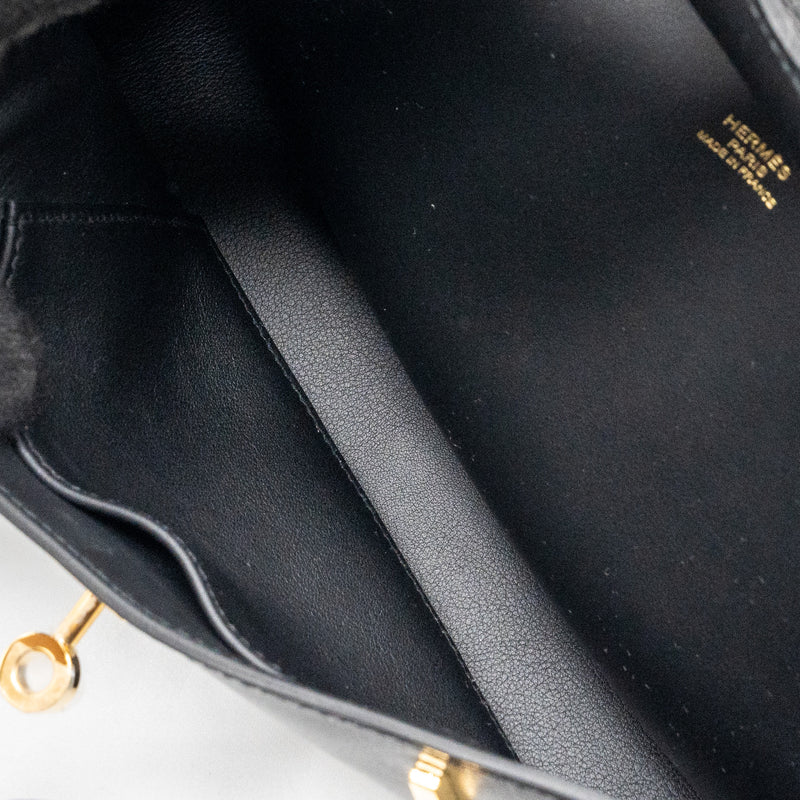 Hermes Mini Jypsiere Evergrain Black GHW Stamp B