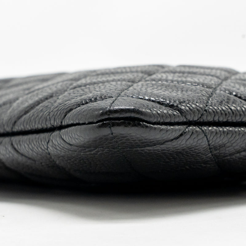 Chanel Classic Zipped Pouch Caviar Black LGHW